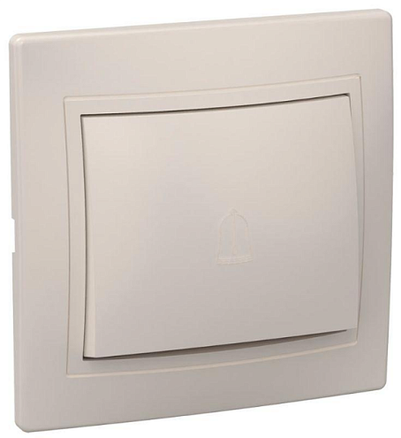 Переключатель проходной 1-кл. СП Кварта 10А IP20 ВСп10-1-0-ККм крем. IEK EVK12-K33-10-DM: фотография 1