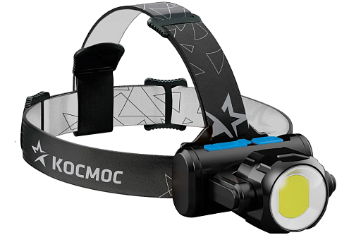 Фонарь светодиодный налобный 3Вт XPE 5Вт COB 1200Mah LI-On заряд Micro USB Космос KOCH5WLi-On: фотография 1