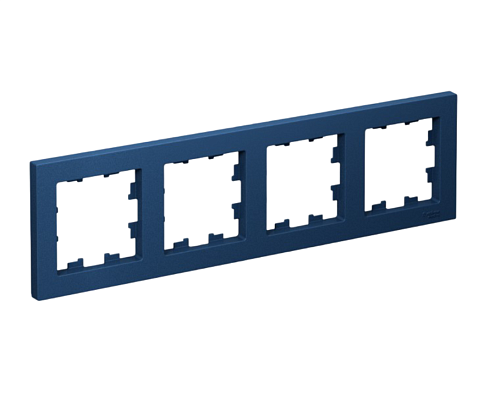 Рамка 4-местная AtlasDesign универсальная аквамарин Systeme Electric ATN001104: фотография 1