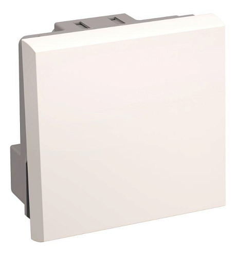 Выключатель 1-кл. 2мод. СП Праймер 10А IP20 ВКО-21-00-П бел. IEK CKK-40D-VO2-K01: фотография 1