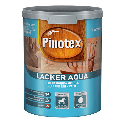 Лак акриловый Pinotex Lacker Aqua  для детской мебели и дерева, матовый, 1л : фотография 1