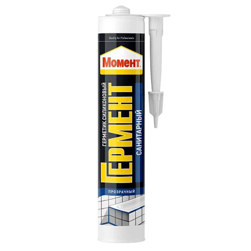 Герметик Момент силикон санитарный для ванной и кухни, прозрачный, 280мл : фотография 1