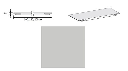 Добор &quot;Т&quot; ПЭТ Grey Silk МДФ 2070х200х8 : фотография 1