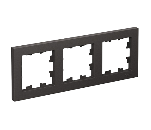 Рамка 3-местная AtlasDesign универсальная базальт Systeme Electric  ATN001403: фотография 1