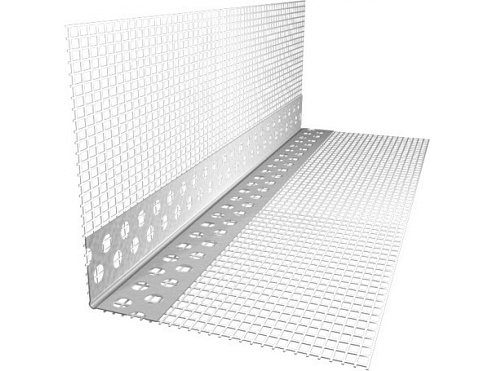 Профиль Fasad Pro угловой ПВХ с армирующей сеткой 10х15 см  2,5м: фотография 1