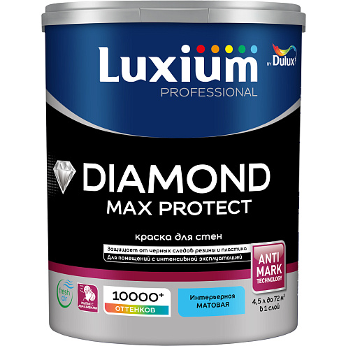 Краска Luxium Diamond Matt Max Protect ANTI MARK, матовая BC 4,5л: фотография 1