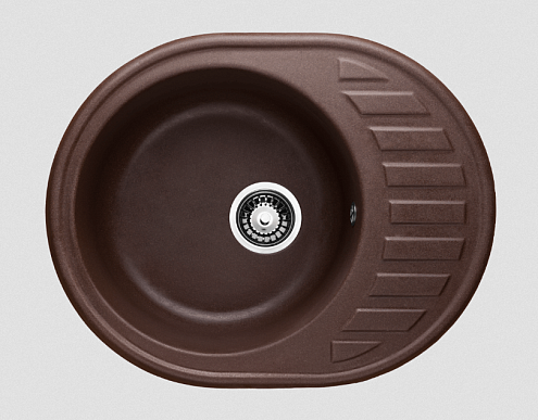 Мойка GRANICOM G-015 610х490 мм 1 чаша+ крыло овал дакар: фотография 1