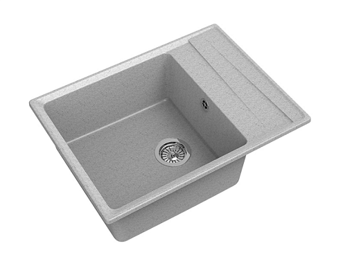 Мойка GRANFEST GF-LV--660L чаша+крыло 660х500 серый : фотография 1