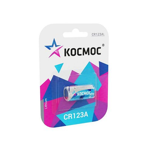 Элемент питания литиевый CR CR123 1хBL (блист.1шт) Космос KOCCR1231BL: фотография 1