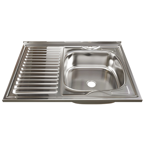 Мойка 600х800 правый выпуск 1 1/2" MIXLINE 160 мм: фотография 1