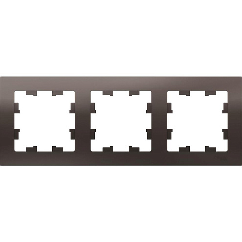 Рамка 3-м ATLAS DESIGN универс. мокко SchE ATN000603: фотография 1