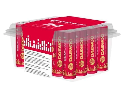 Элемент питания алкалиновый AA/LR6 1.5В Energy Alkaline 2021 Pack-24 (уп.24шт) DAEWOO 5029842: фотография 1