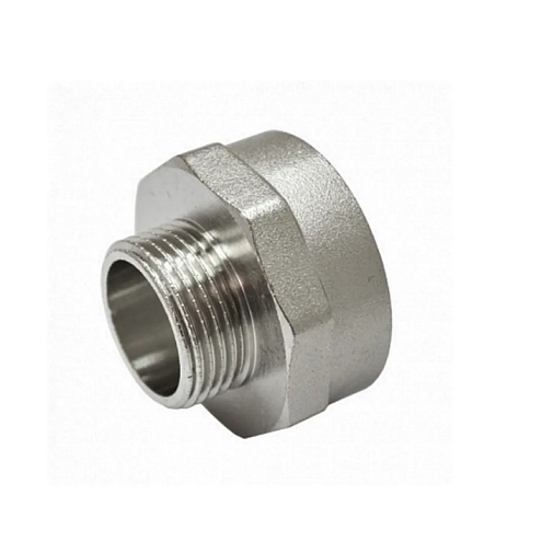 Переходник латунный 1 1/4&quot;x1&quot; В-Н никелированный STI: фотография 1