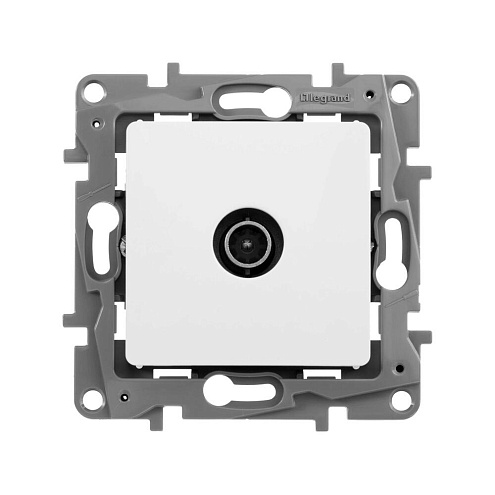 Механизм розетки TV СП Etika 2дБ с топологией &quot;звезда&quot; белый Leg 672251: фотография 1