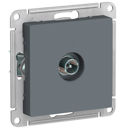 Механизм розетки TV ATLAS DESIGN проходной 4DB грифель SchE ATN000792: фотография 1