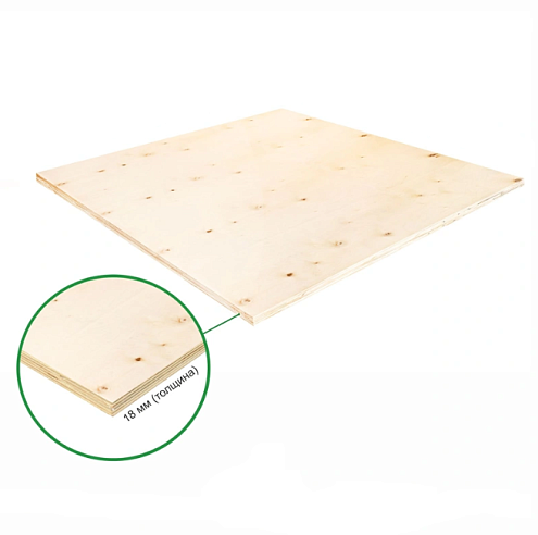 Фанера ФК 1525х1525х18мм сорт IV/IV нешлифованная ГОСТ 3916.1- 2018 : фотография 1