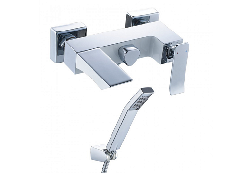 Смеситель Lemark &quot;Контест&quot; LM5814CW для ванны с коротким изливом хром/белый: фотография 1