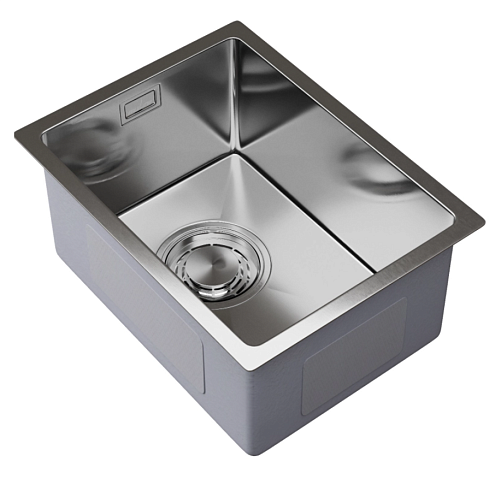 Мойка подстольный монтаж 40х30 (3,0) выпуск 3 1/2"  MIXLINE ПРО 19см с сифоном, сатин: фотография 1