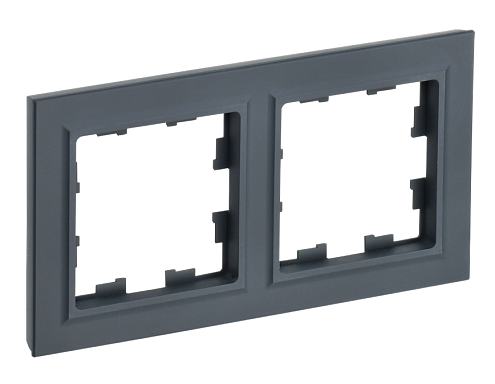 Рамка 2-местная BRITE РУ-2-БрГ графит IEK BR-M22-K53: фотография 1