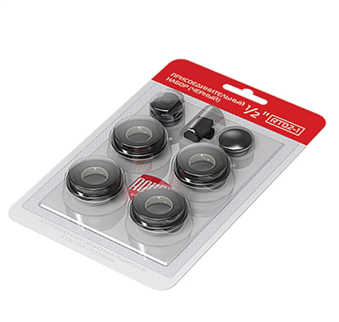 Комплект монтажный для подключения радиатора 1/2&quot; Royal Thermo черный: фотография 1