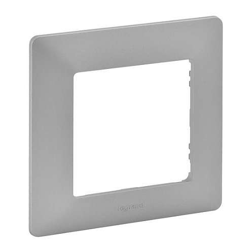 Рамка 1-место Valena Life универсальная алюминий Leg 754137: фотография 1