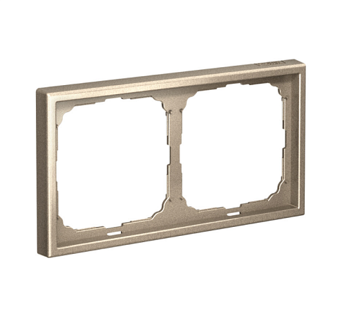 Рамка 2-местная ArtGallery универсальная шампань Systeme Electric GAL000502: фотография 1