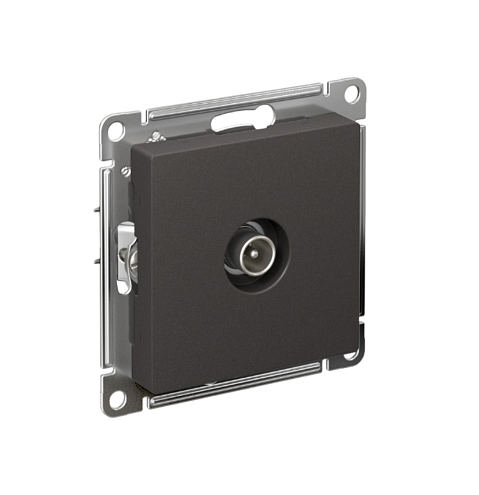 Розетка телевизионная TV AtlasDesign коннектор механизм базальт Systeme Electric ATN001493: фотография 1