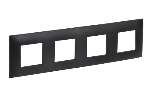Рамка 4-местная SKANDY SK-F04Bl черный IEK SK-M42-K02: фотография 1