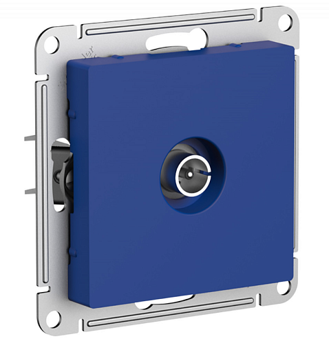 Розетка телевизионная AtlasDesign коннектор механизм аквамарин Systeme Electric ATN001193: фотография 1