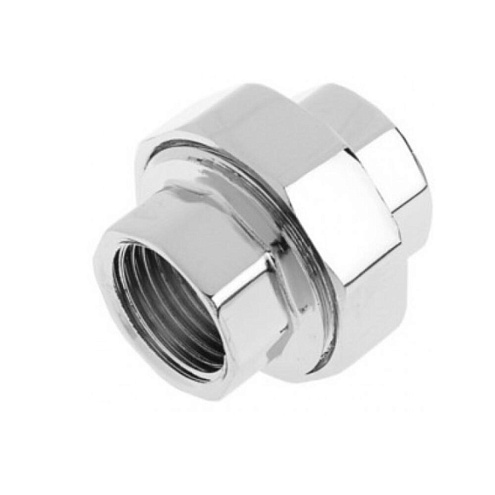 Американка прямая (короткий)  для полотенцесушителя 1&quot; ВР-ВР хром: фотография 1