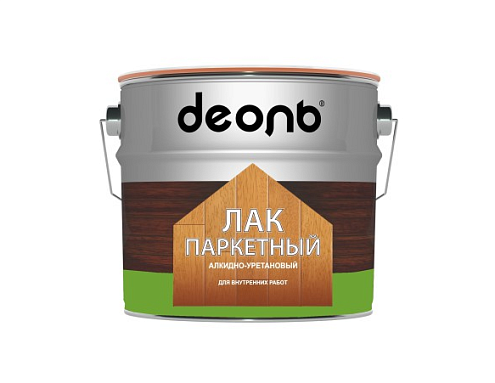 Лак алкидно-уретановый &quot;ДЕОЛЬ&quot; паркетный для внутренних работ, глянцевый, 5л: фотография 1