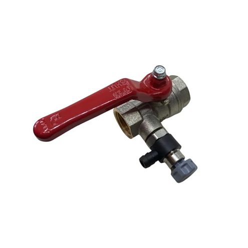 Кран шаровой 1/2&quot; г/г с заглушкой и дренажным вентилем рычаг ITAP : фотография 1