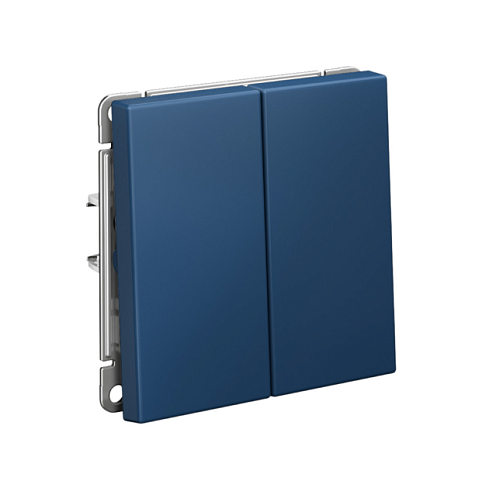 Выключатель 2-клавишный ArtGallery (сх.5) 10AX механизм аквамарин Systeme Electric GAL001151: фотография 1