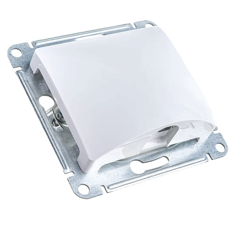 Вывод кабеля Glossa механизм белый SE GSL000199: фотография 1