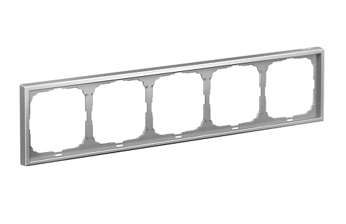 Рамка 5-местная ArtGallery универсальная алюминий Systeme Electric GAL000305: фотография 1
