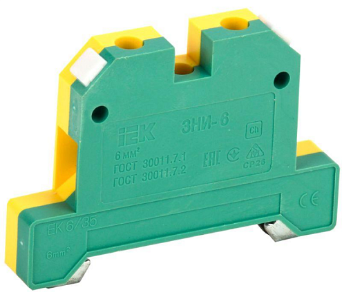 Зажим наборный ЗНИ-6PEN 6кв.мм (JXB-земля) IEK YZN20-006-K52: фотография 1