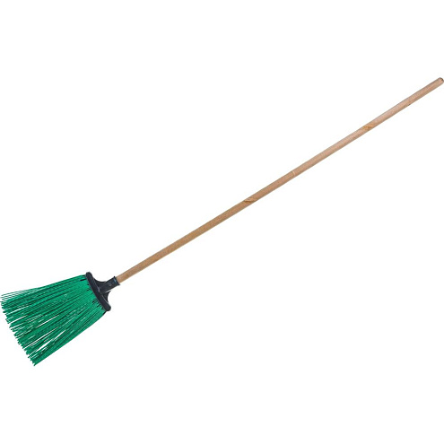 Метла  полипропиленовая плоская &quot;Гном&quot; с черенком : фотография 1