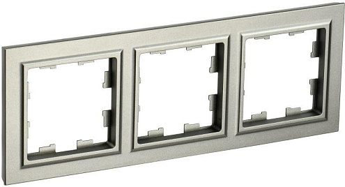 Рамка 3-м BRITE РУ-3-БрШ шампань IEK BR-M32-K37: фотография 1