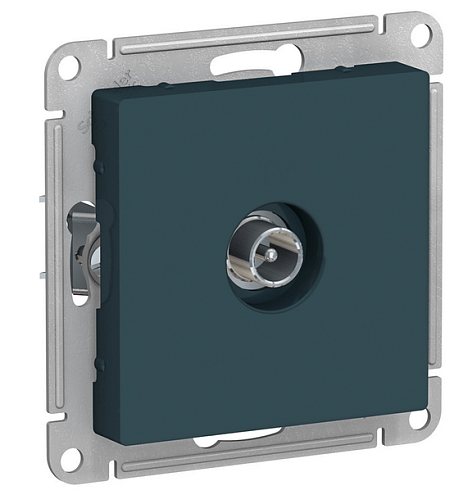 Механизм розетки TV ATLAS DESIGN оконечный 1DB изумруд SchE ATN000891: фотография 1