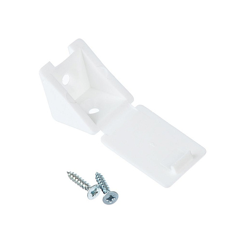 Уголок мебельный с шурупом, белый, 4,0х15мм, 4шт, ЗУБР: фотография 1