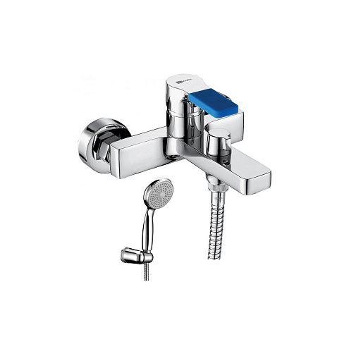 Смеситель Lemark  &quot;Аура&quot; LM0614C для ванны с коротким изливом дивертор с керамическими пластинами хром: фотография 1