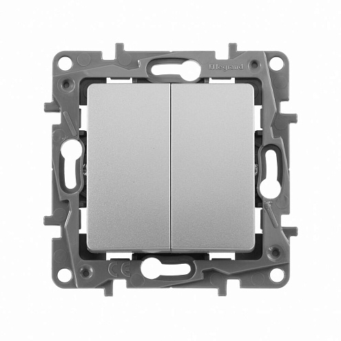 Механизм переключателя 2-кл. СП Etika авт. алюм. Leg 672412: фотография 1