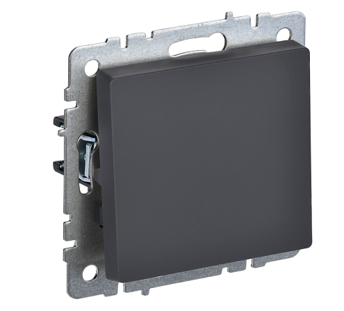 Выключатель 1-клавишный BRITE 10А ВС10-1-0-БрГ механизм графит  IEK BR-V10-0-10-K53: фотография 1