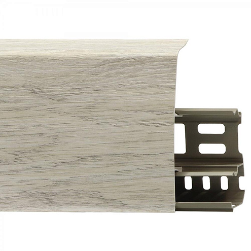 Плинтус ПВХ с монтажной планкой Line Plast LS009,  Уфук: фотография 1