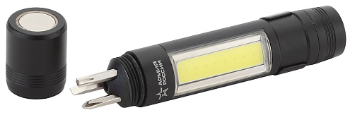Фонарь светодиодный универсальный MB-702 АРМИЯ РОССИИ "Сапер" 1.5Вт COB отвертки; магнит; клипса алюм. элемент питания 1хAAA (не в компл.) блист. Эра Б0030200: фотография 1