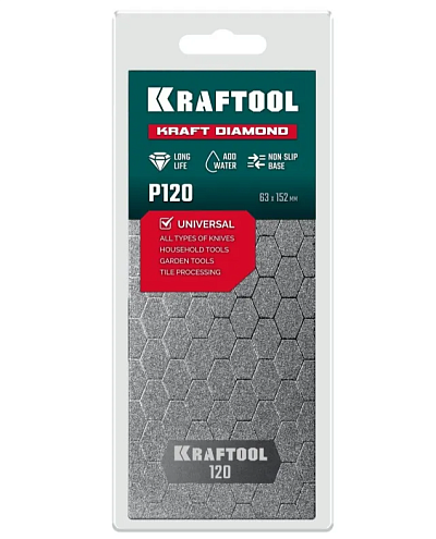 Пластина алмазная заточная KRAFTOOL DIAMOND 63 х 152мм, Р120: фотография 1