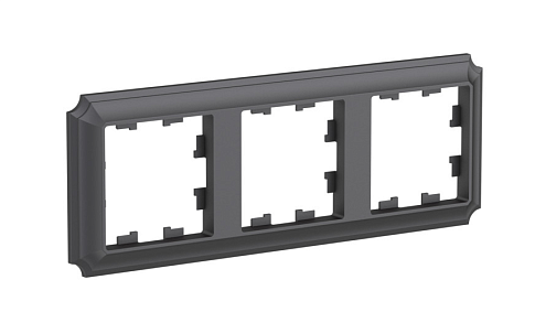 Рамка 3-местная AtlasDesign Antique универсальная базальт Systeme Electric ATN101403: фотография 1