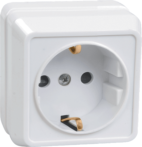 Розетка 1-м ОП Октава 16А РС20-3-ОБ с заземл. IP20 бел. ИЭК ERO11-K01-16-DC: фотография 1