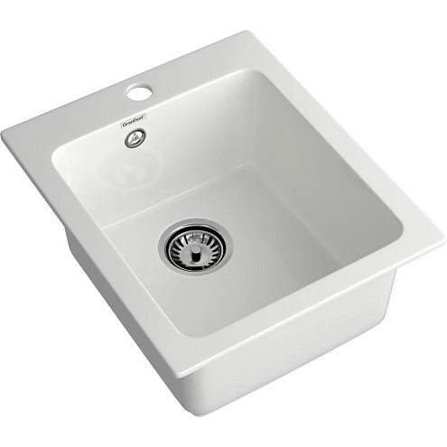 Мойка GRANFEST GF-P505 1 чаша 430х510мм иней: фотография 1