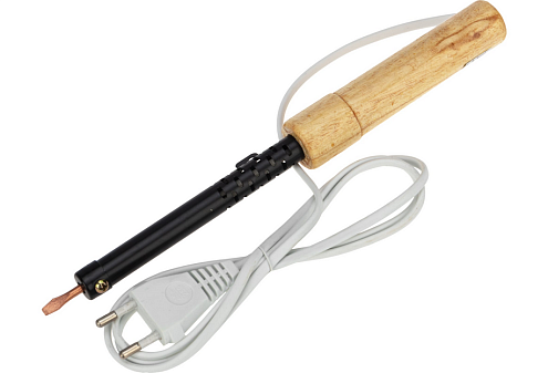 Паяльник ЭПСН 220В 40Вт деревянная ручка ПД Rexant 12-0240: фотография 1